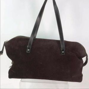 Kate Spade Chocolate Brown Suede Duffel Bag/tote